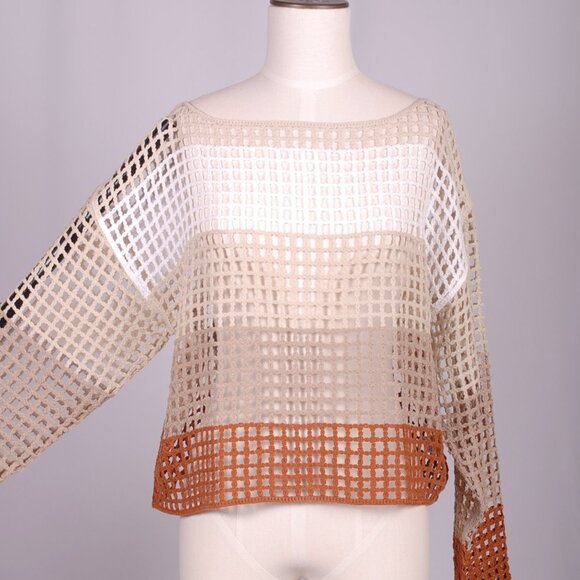NWT Maeve Open Weave Cropped Sweater, Sz - OS - Picture 5 of 8